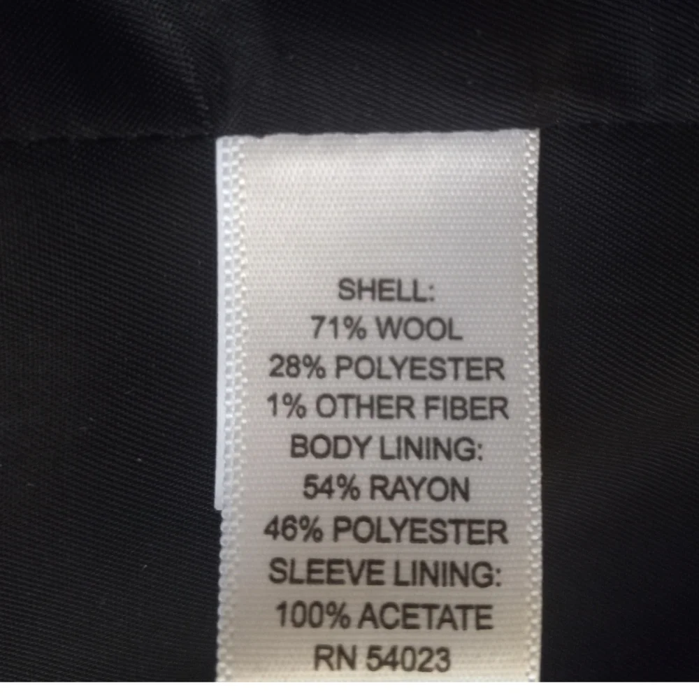Grey Wool Blend Jacket w Military Accents 44Reg